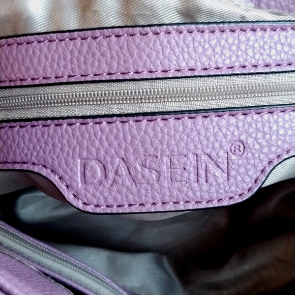 Dasein Women’s Vegan Leather Lavender Hobo Shoulder Purse Satchel NWOT - Picture 13 of 14